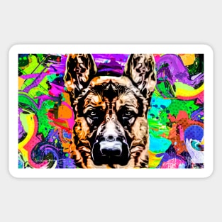 German shepherd illustration Sticker